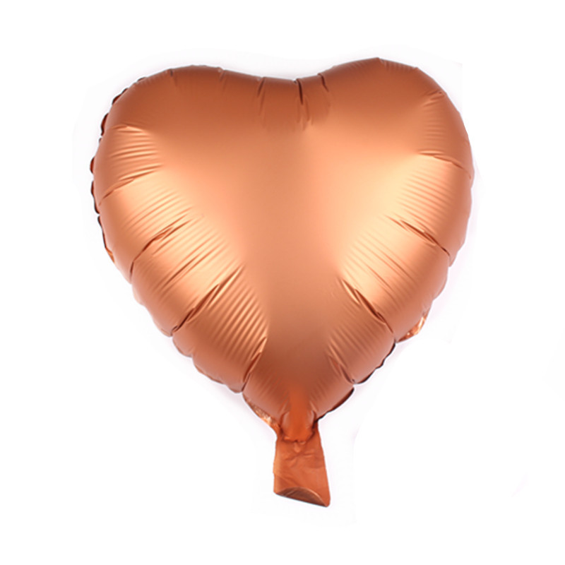 New 18-Inch Heart-Shaped Aluminum Balloon Metallic Aluminum Foil Balloon Wedding Party Holiday Layout Balloon Wholesale