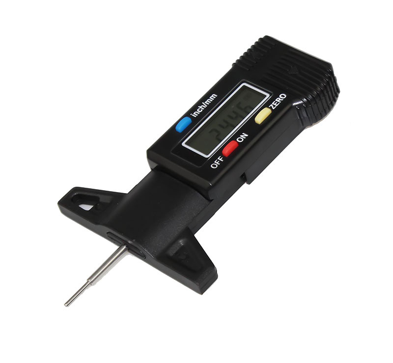 批发高精度电子数显轮胎花纹深度尺0-25mm胎纹计深度游标卡尺量具