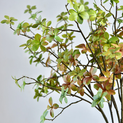 装饰美化仿真植物叶子树枝秋季叶假树叶绿植摆件客厅落地装饰树叶