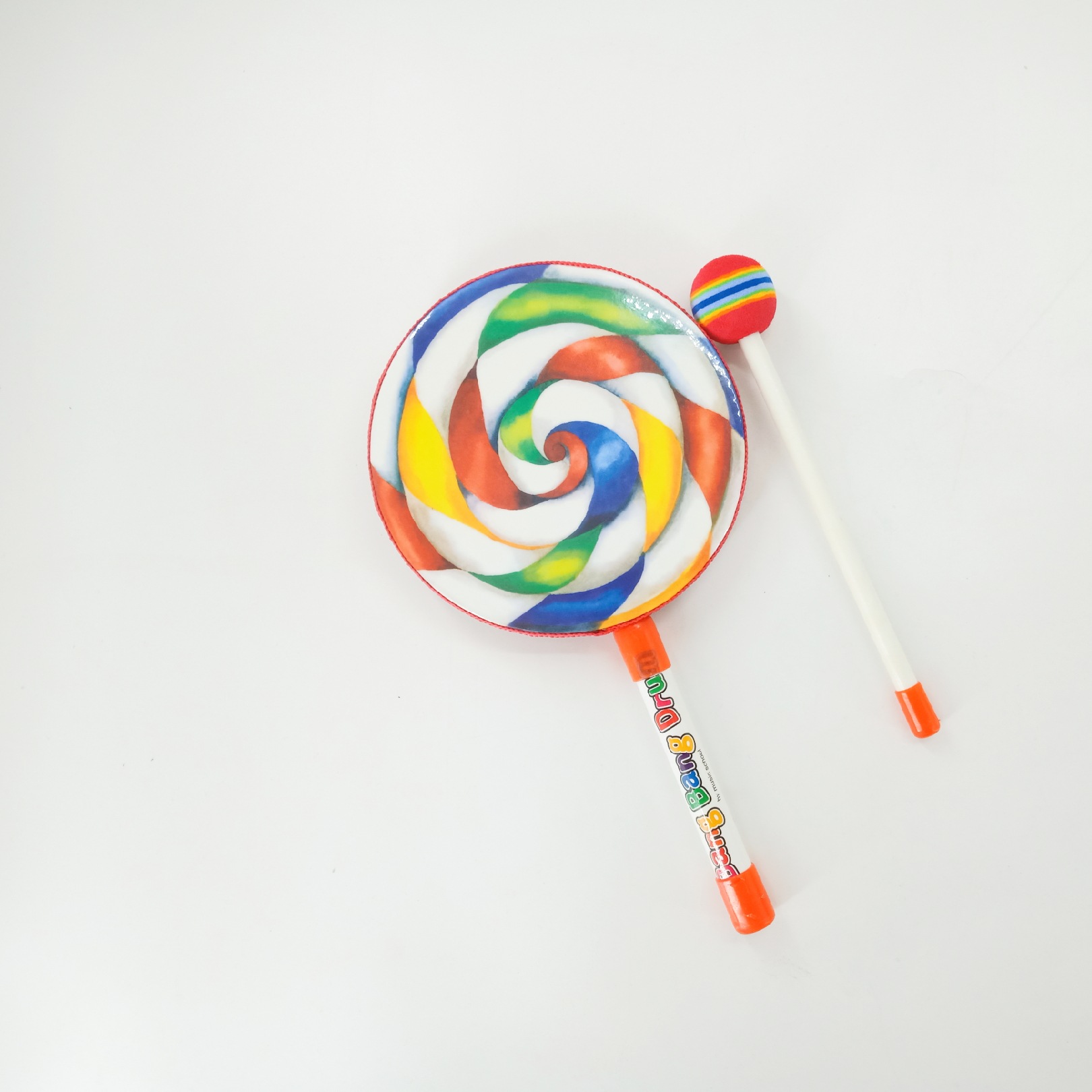 奥尔夫乐器 棒棒糖鼓 6寸棒棒糖鼓 8寸棒棒糖鼓 10寸棒棒糖鼓