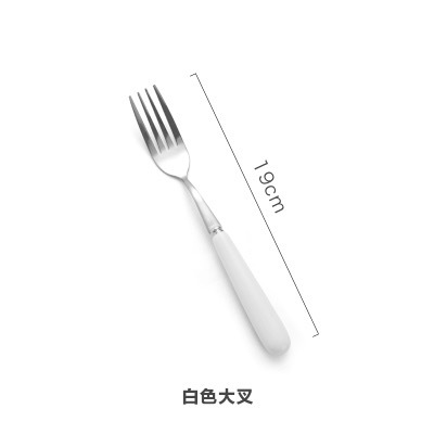 Western Tableware Household Ceramic Stainless Steel Knife, Fork and Spoon Steak Knife Tableware Set Creative Western Food Fruit Fork Spoon