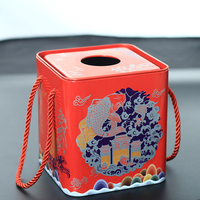 畅销款新款创意个性节庆金榜题名回礼马口铁礼盒大号手提喜糖盒子