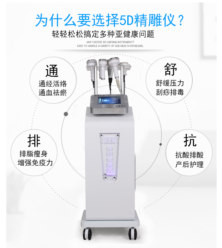 升级版3d5d立体me精雕仪高周波美容仪爆脂机瘦身仪器塑型产后修护