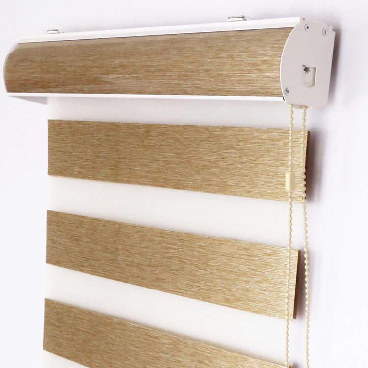 典雅斑马帘遮光防晒双层帘 卷帘办公室智能电动手动家居窗帘成品