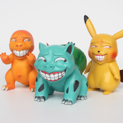 宠物小精灵 口袋妖怪 gk猥琐 色色表情 皮卡丘妙蛙种子小火龙手办