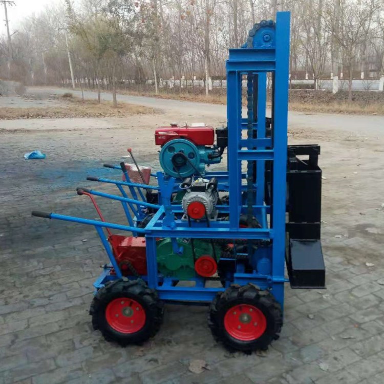 中小型四轮链条夯土机 建筑工地地基砸夯机 柴油电动四轮打夯机