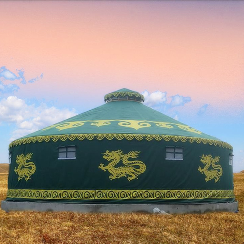 厂家批发防风防水现代钢架 农家乐蒙古包 餐饮 住宿 烧烤蒙古包