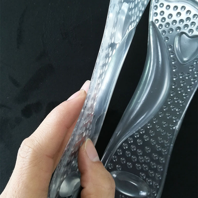 双足弓七分垫透明心形硅胶加厚防滑按摩鞋垫 高跟鞋女士七分垫