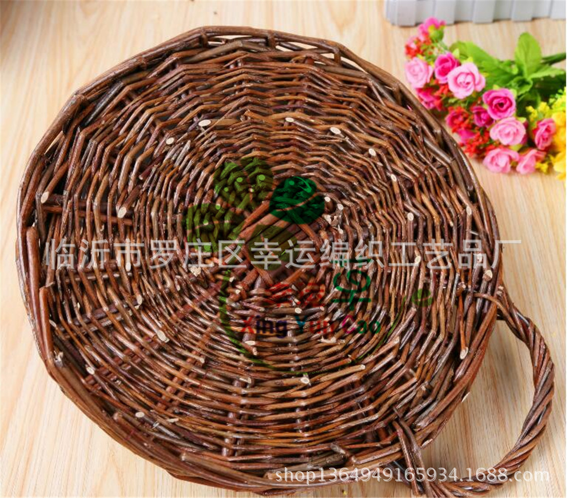 Best Seller in Europe and America Popular Natural Wicker Woven Wicker Braided Ornament Wicker Plant Planting Flower Basket Succulent Flower Pot