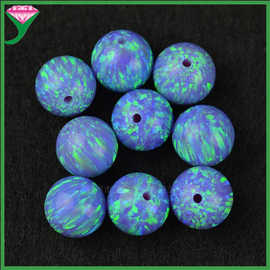 9%星空球澳宝合成蛋白石圆珠子裸石高温电镀无树脂欧泊石批发