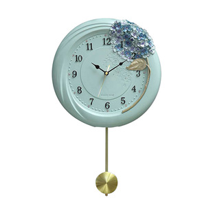 那澜多好创意挂钟欧式客厅时尚挂表圆形简约时钟静音钟表摆钟壁钟