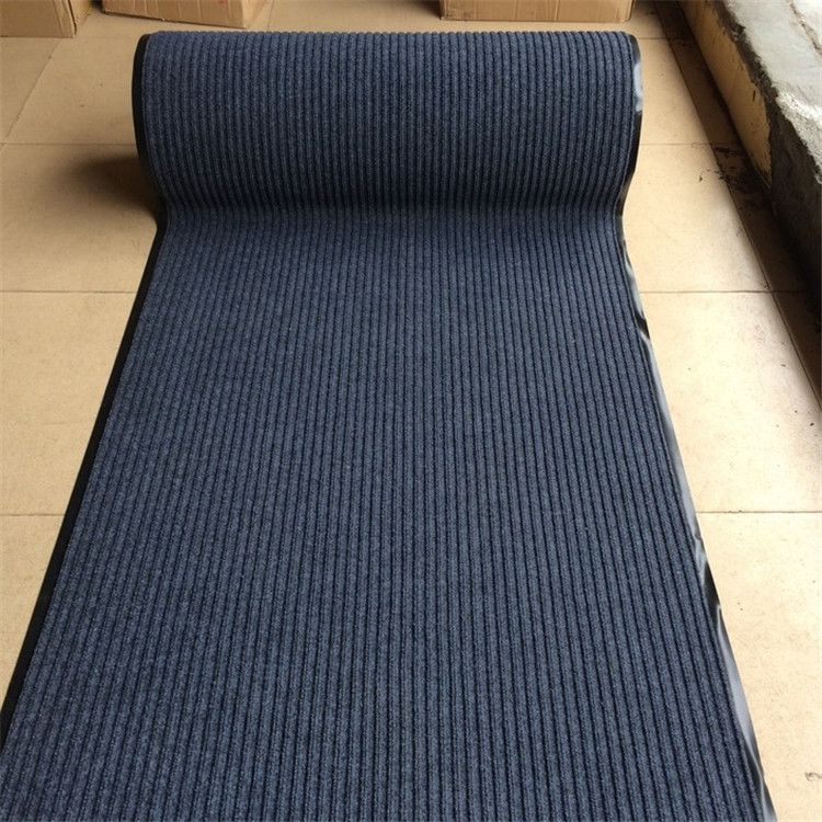 银行酒店宾馆通道走廊防滑耐磨pvc底双条纹地毯红色/酒红/烟灰色