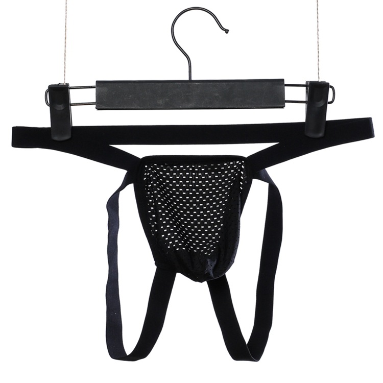 男士丁字裤半透明网孔双丁开档内裤低腰性感条裤衩