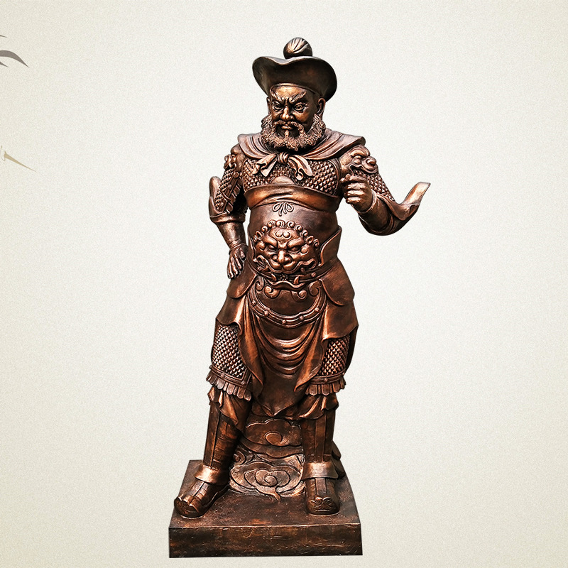 厂家直销仿真周仓玻璃钢雕塑寺庙神庙佛像大型人物摆件新品现定制