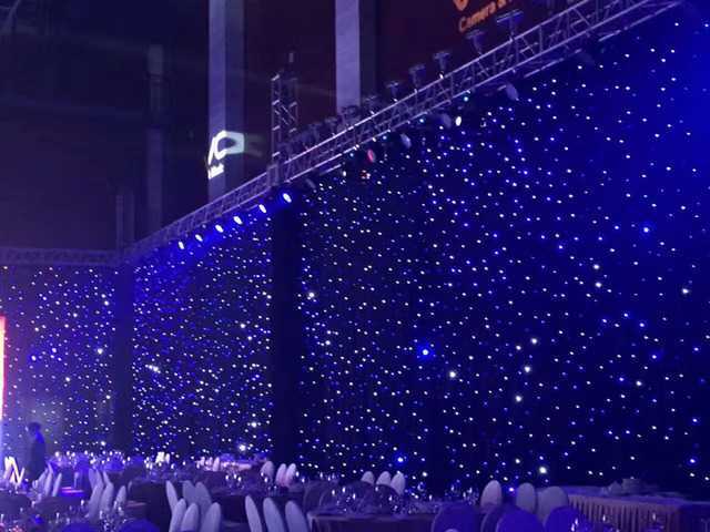 led星空幕布婚庆背景 星空布 星光布 婚礼演出舞台背景幕布