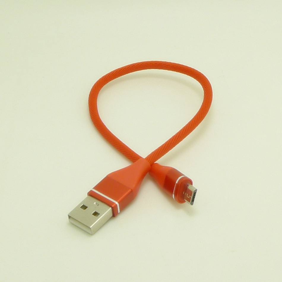 跨境外贸爆款 0.25米micro布艺数据线 v8金边布艺线 移动电源充电