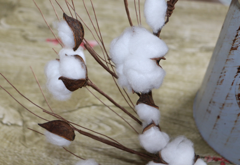 跨境热销 手工棉花干花 新款棉花花环 圣诞节门环装饰 打样设计