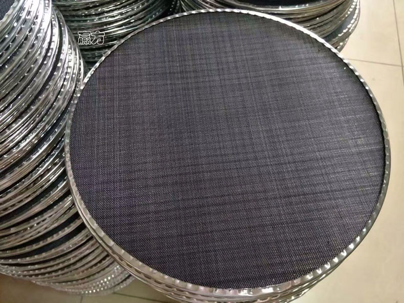 批发60目橡胶颗粒过滤网片 黑铁丝过滤网 塑料造粒圆形滤网