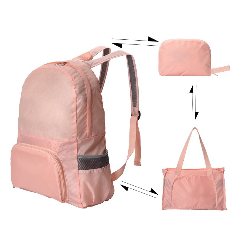 旅行两用可折叠双肩背包多功能简约女士背包书包手提背包轻便