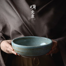 加厚粗陶复古碗餐具套装手工餐盘面碗日式和风陶土碗家用简约食器