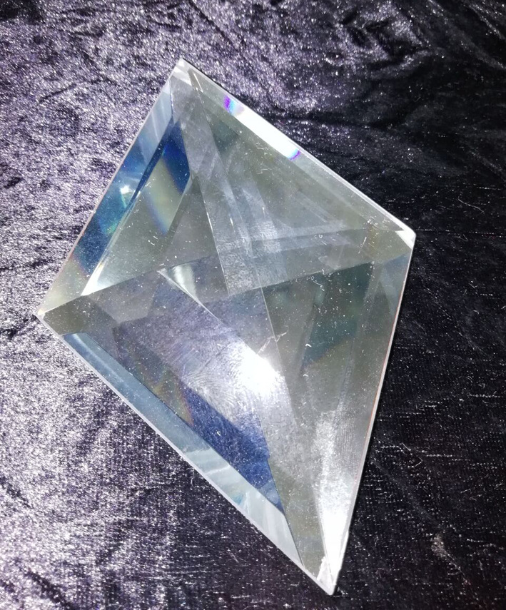 120x80mm 玻璃菱形镜片,收尖切割面 16厚