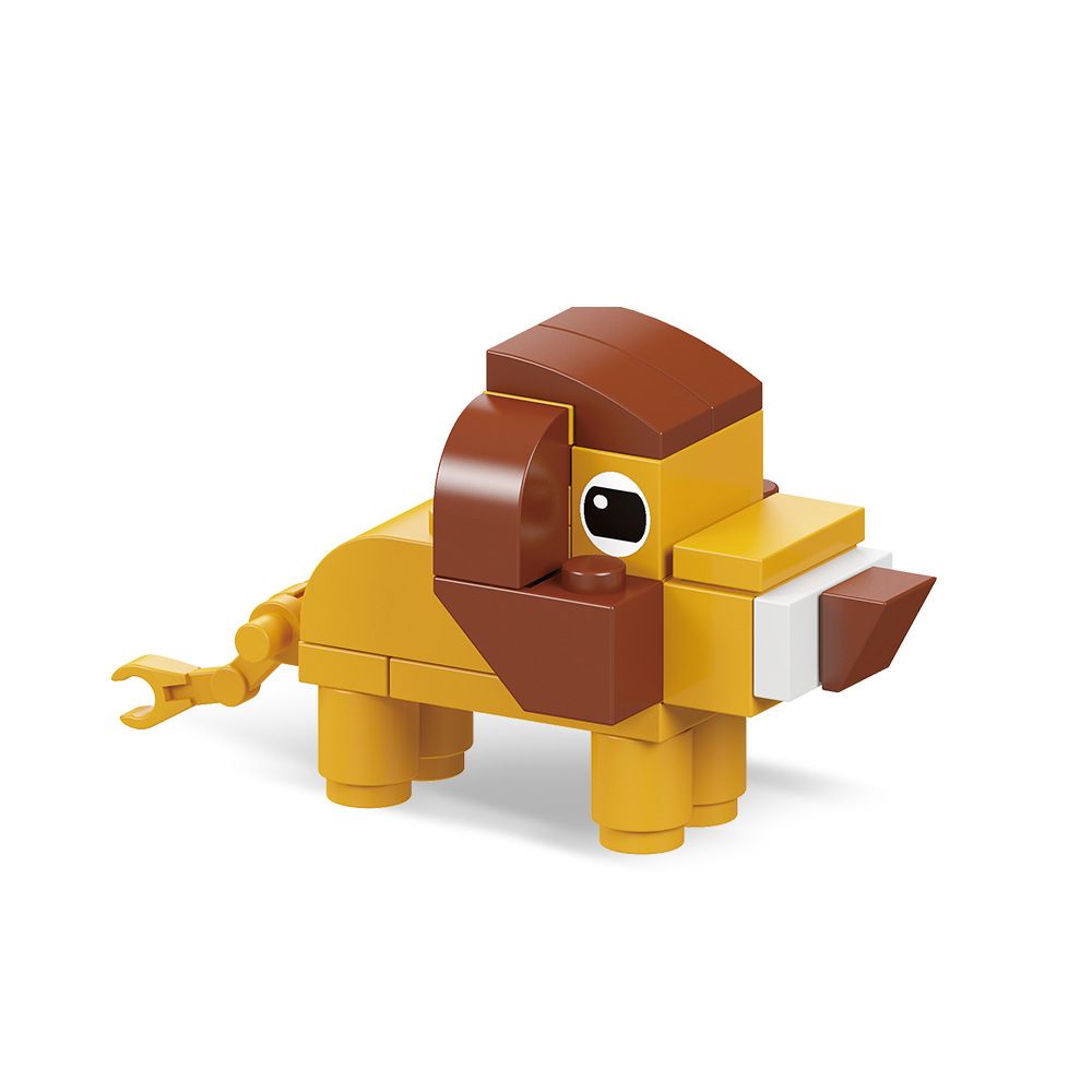 十二合一动物积木系列儿童创意拼装小颗粒积木早教益智外贸玩具sm