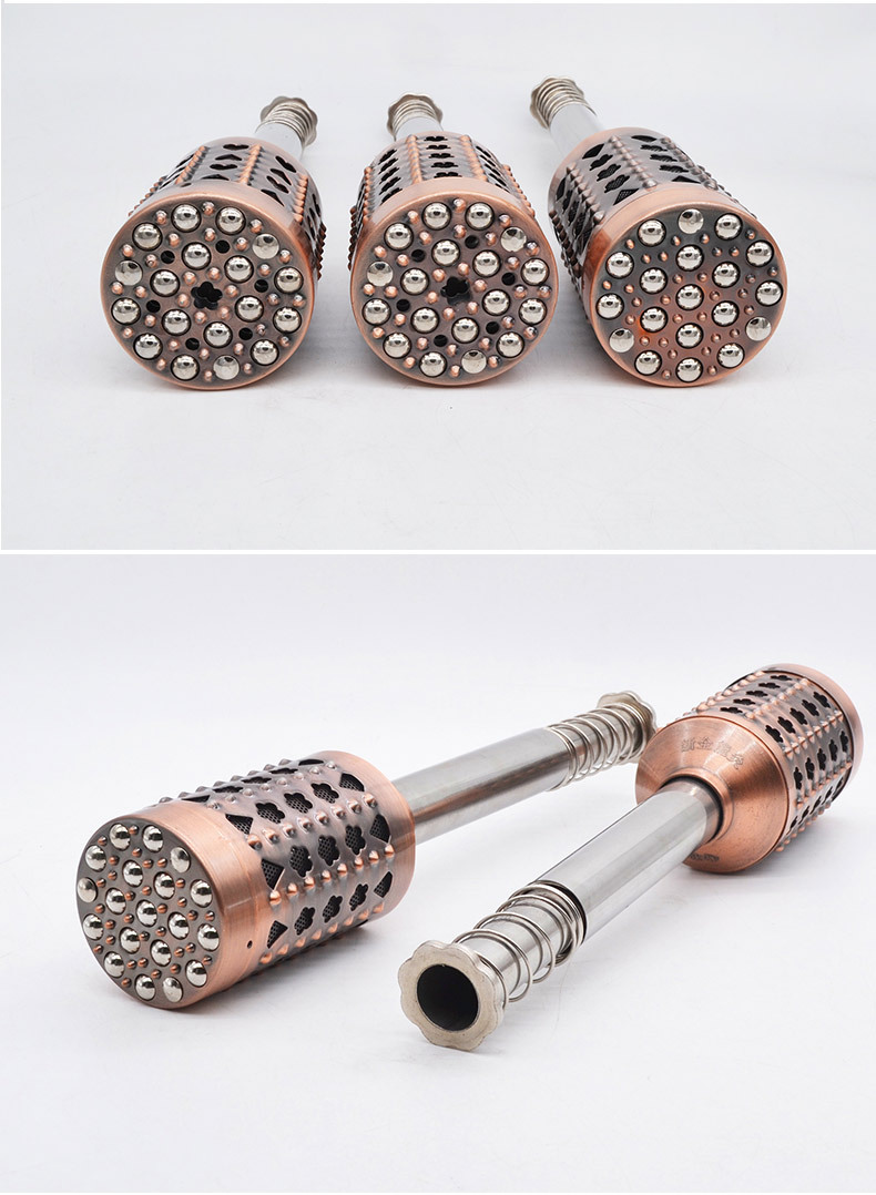 多功能艾灸棒 滚珠按摩棒 6厘米大号仿古铜温灸棒 艾柱艾条 艾传