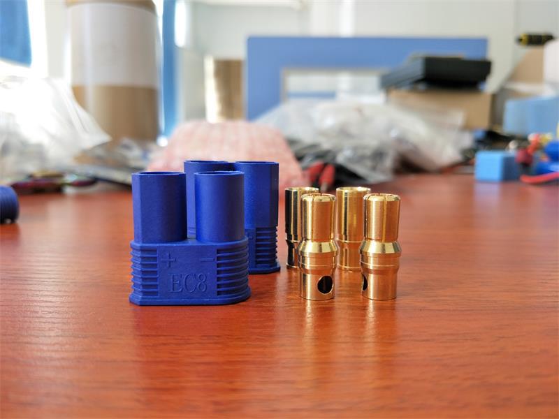 汽车电池启动ec8插头 公母香蕉插头 ec8镀金插头 航模连接器