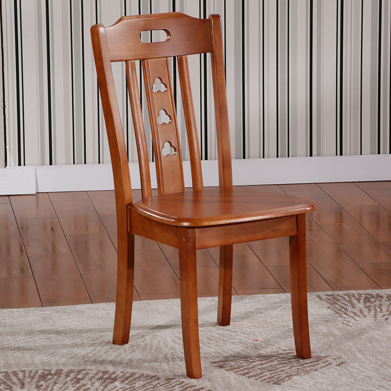 Solid Wood Dining Chair Oak Chair Household Restaurant Stool Simple Wood Hotel Restaurant Dining-Table Chair Armchair