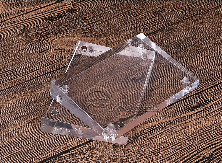 亚克力水晶台卡价格牌标签展示架透明桌牌双面磁铁斜面手机a5台牌-阿