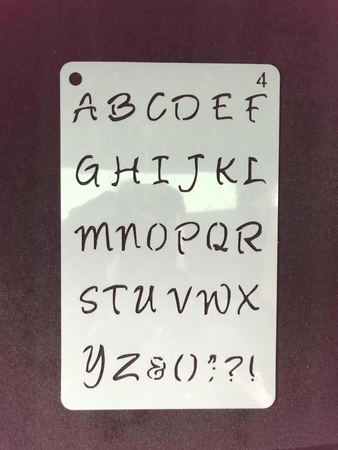 12款字母 数字模板 环保pet材质 diy手账本 纳账本 手工艺品配件