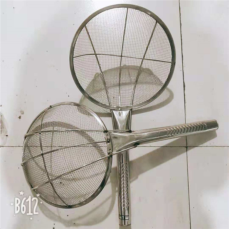 厂家直销 油格4*4方眼笊篱 不锈钢加强加固油丝 厨房用品