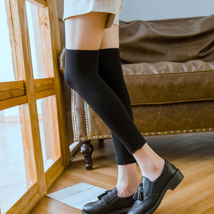 秋冬护膝女加厚加绒防寒长筒过膝袜子护腿美腿堆堆袜套高筒长袜