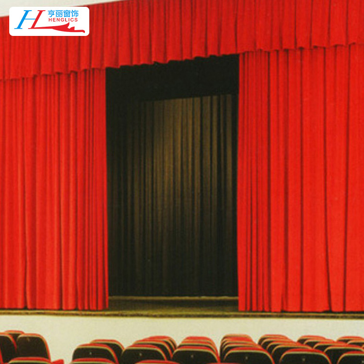 专业电动舞台制作电动窗帘180w电机多款色系荷兰绒大幕背景幕侧幕