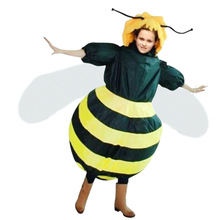 跨境供应万圣节蜜蜂节蜜蜂充气服卡通人偶表演舞台派对活动装扮服