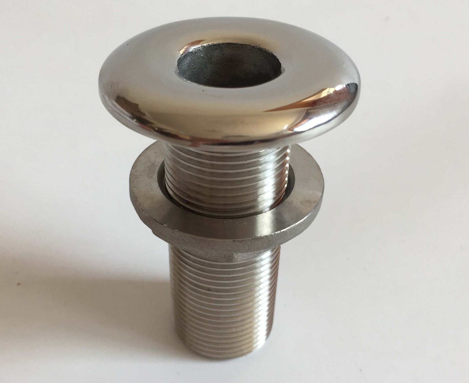 船用3/4吋全丝出水口排污下水排水通风透气口栓管孔不锈钢五金