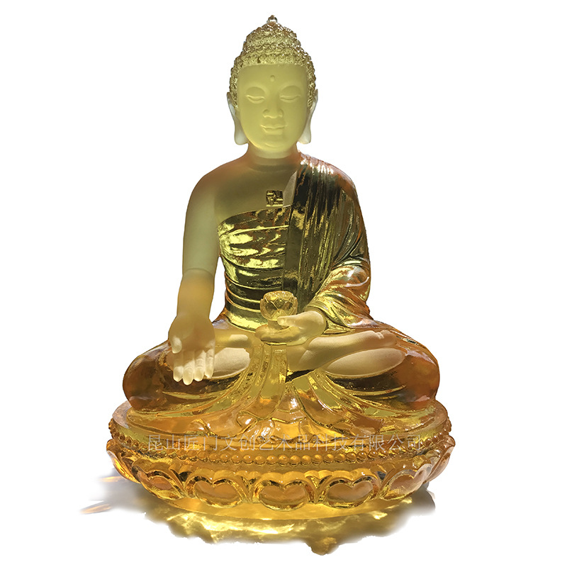 匠门琉璃佛像阿弥陀佛各式琉璃工艺品各式大小尺寸定制厂家