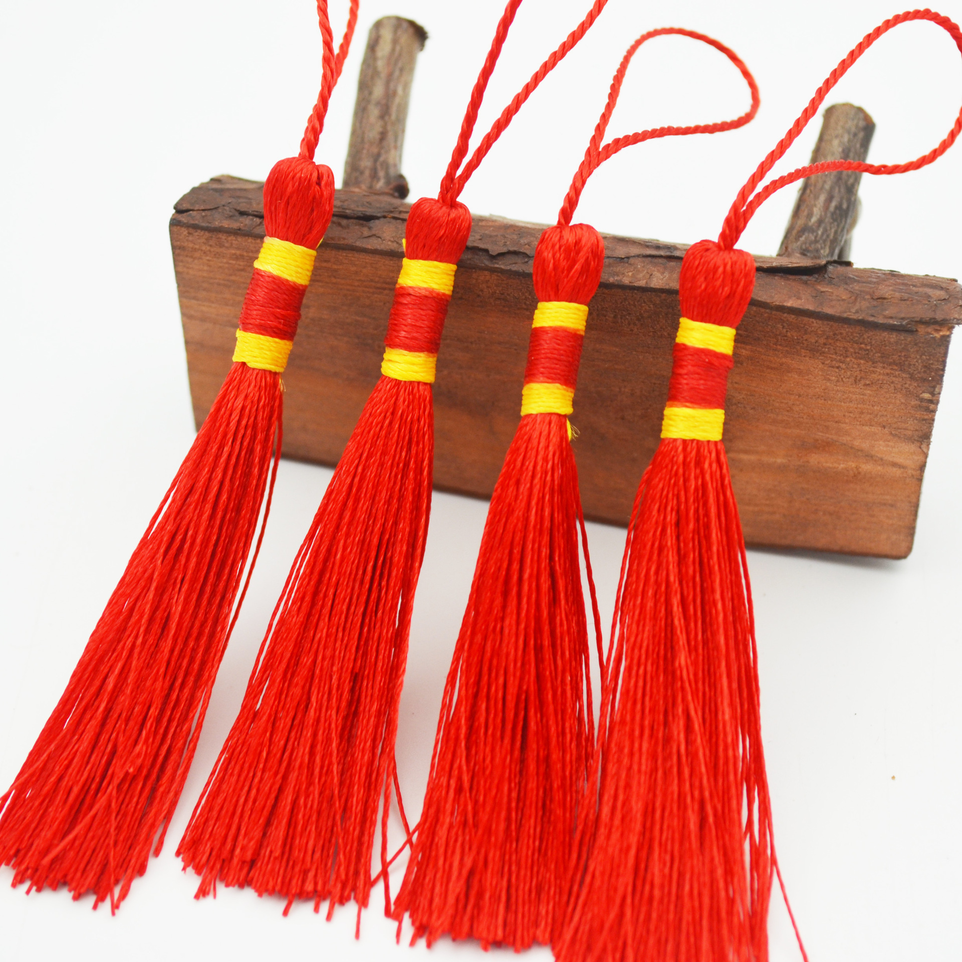 可定制新款三色流苏穗子diy书签灯笼礼盒中国结吊穗流苏饰品挂件