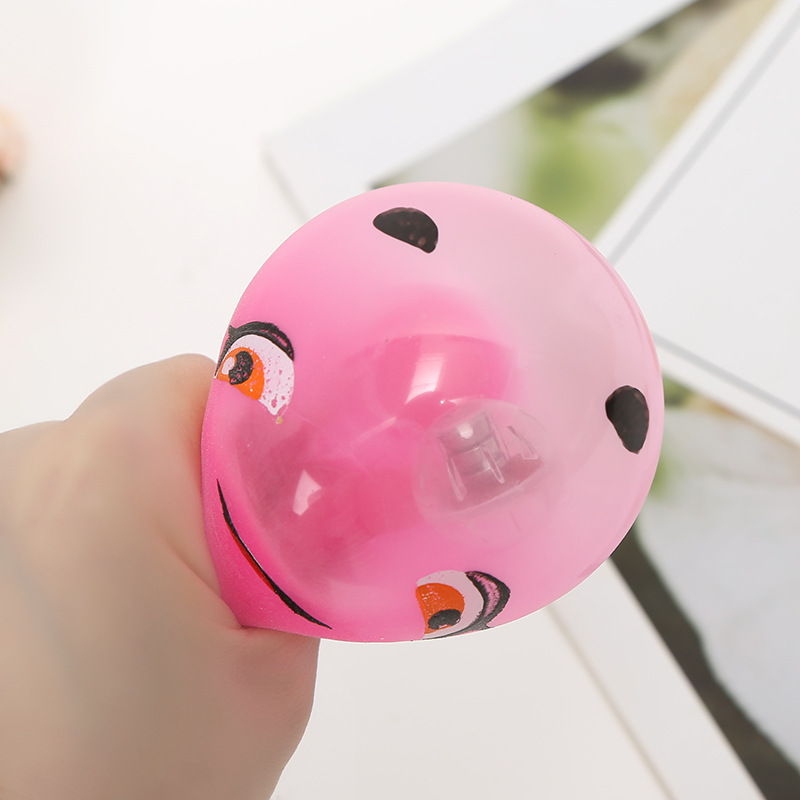 创意毛毛球软胶公仔批发 发泄球发光硅胶闪光毛毛球儿童手捏玩具