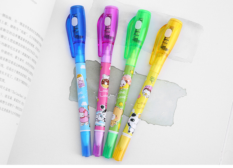 儿童无色笔隐形写字笔学生创意多功能圆珠笔紫外线荧光记号魔术笔