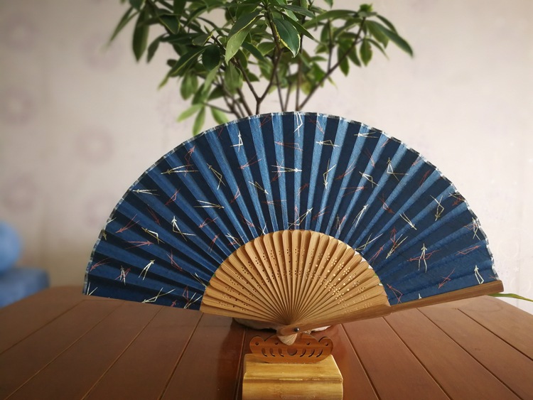 新款厂家定制款日式二青纸扇 外销宣传广告唯美创意女士折扇竹扇