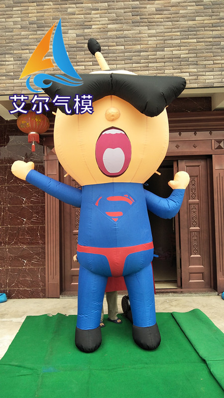 企业定制充气卡通人偶气模 大型充气吉祥物卡通模型 广告气模人