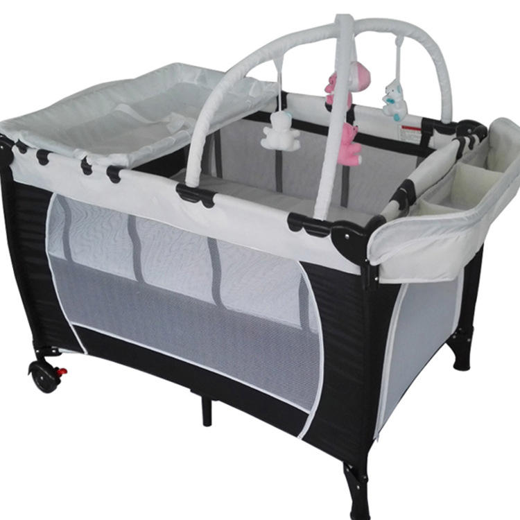 厂家直售婴儿床可折叠式多功能游戏床 床可拆卸宝宝游戏床