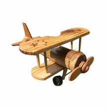 厂家直销木制加油飞机模型玩具木质创意家居摆件旅游工艺品批发