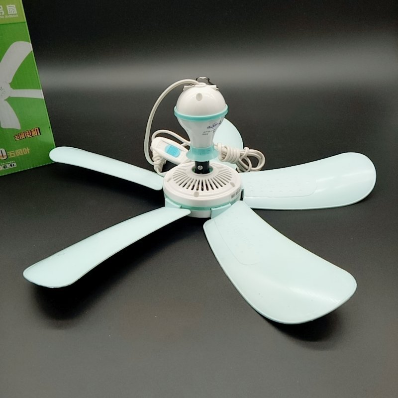 四叶590铜电机小吊扇微风扇蚊帐扇 家用学生宿舍迷你床上卧室