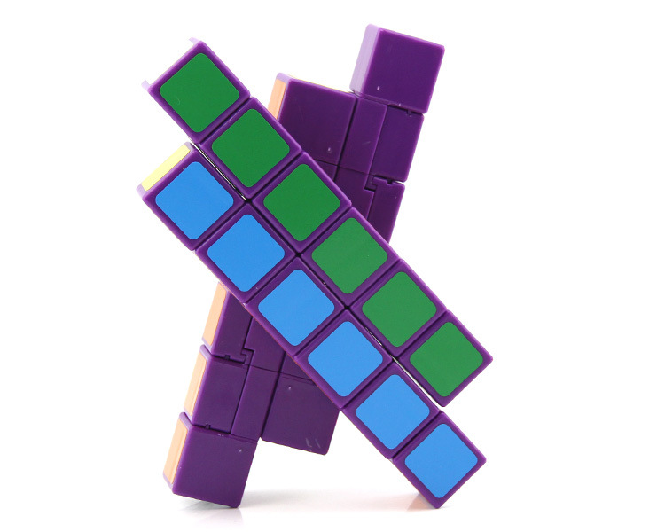 智力乐园ic226立方体魔方2号 顺滑异形六色长方体益智魔方