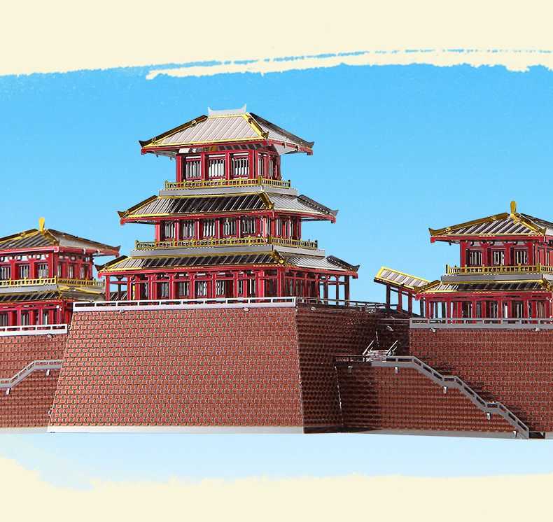 拼酷阿房宫3d立体金属拼装建筑模型diy创意成人拼图益智玩具p094