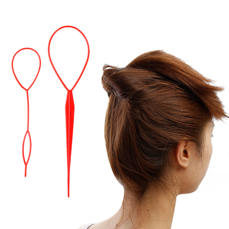 公主花样拉发针穿发棒苞头丸子头盘发器卷发器美发马尾造型穿发器