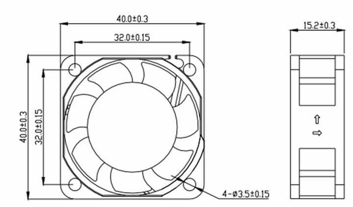 全新4015 dc 5v 4cm/厘米静音风扇大风量usb风扇电源机箱散热风扇