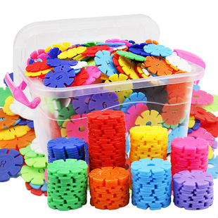 雪花片益智塑料拼插积木400片装幼儿园儿童玩具3-6周岁批发